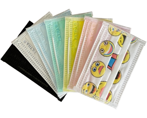 3-Layer Ear Loop Mask Multi Color Kids Open5