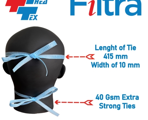 3-Layer Tie-On Mask Blue SMS4