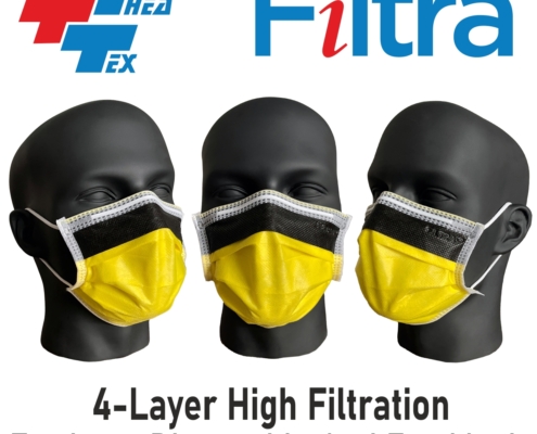 4-Layer Ear Loop Anti Fog Mask Yellow1
