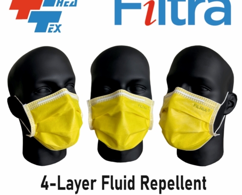 4-Layer Ear Loop Mask Yellow