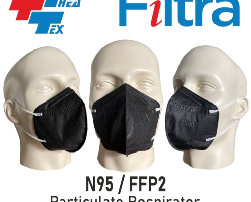 C Shape Ear Loop FFP2 N95 Mask Black1