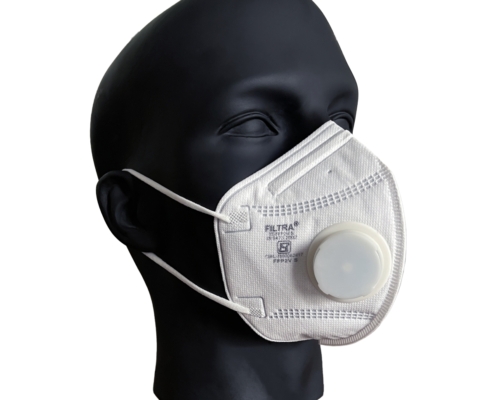 C Shape Ear Loop FFP2V S N95 Mask White