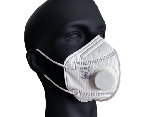 C Shape Ear Loop FFP3V S Mask White