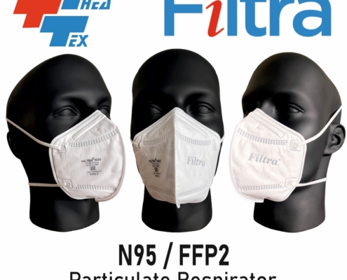 C Shape Head Band FFP2 N95 Mask White1