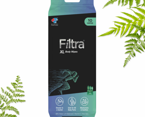 Filtra XL Body Wipes Bag with Plant